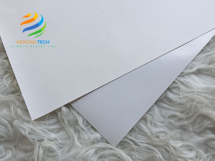 Giấy in decal, tem nhãn khổ A4 màu trắng sữa